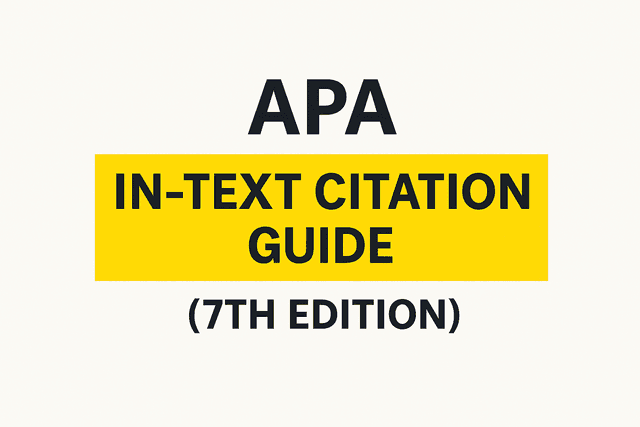 APA In-Text Citation Guide (7th Edition) 